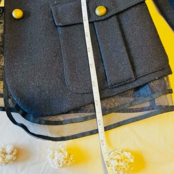 LOFT | Navy Blue Wool Blend Military Jacket size 8 - Picture 4 of 10